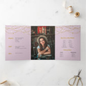 シュガープラムパープルフォトキンセアニェラ 三つ折り招待状 (内部)