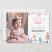 シュガープラムフェアリー クリスマス バースデー フォト サンクス サンキューカード (正面)