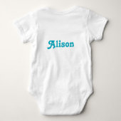 シュガープラムフェアリー タイポグラフィ アート オーダーメイド ベビーボディスーツ (裏面)