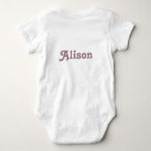 シュガープラムフェアリー テキストアート ベビーボディスーツ (裏面)