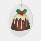 シュガープラムプディングクリスマスホリデーデザート セラミックオーナメント (右)