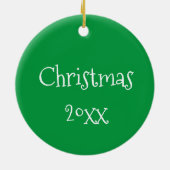 シュガープラムプディングクリスマスホリデーデザート セラミックオーナメント (裏面)