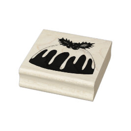 シュガープラムプリンのクリスマスホリデーデザートスタンプ ラバースタンプ