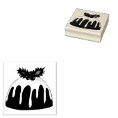 シュガープラムプリンのクリスマスホリデーデザートスタンプ ラバースタンプ (押印)