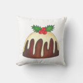 シュガープラムプリン英国クリスマスホリデー クッション (正面)