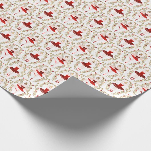 シュガープラム妖精くるみ割りクリスマス ラッピングペーパー (角)