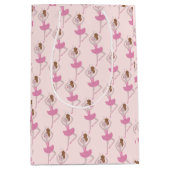 シュガープラム妖精バレリーナくるみ割りバレエ ミディアムペーパーバッグ (正面)