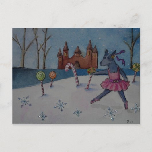 シュガープラム牛の犬 ポストカード (正面)