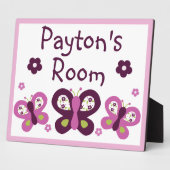 シュガープラム蝶と花モダンのプラーク8x10 フォトプラーク (側面)