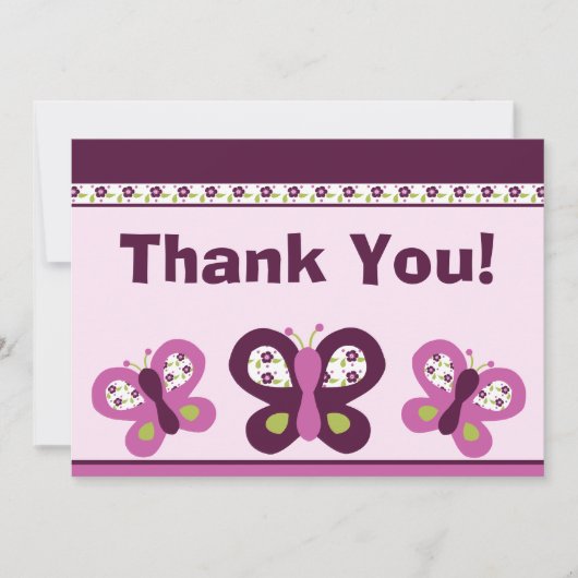 シュガープラム蝶#2サンキューカード サンキューカード (正面)