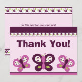 シュガープラム蝶#2サンキューカード サンキューカード (正面/裏面)