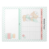 シュガーベアをテーマにした薬剤追跡装置 ノートパッド (正面)