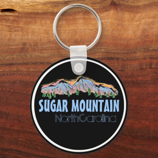 シュガーマウンテンノースカロライナ山脈キーチェーン キーホルダー (正面)