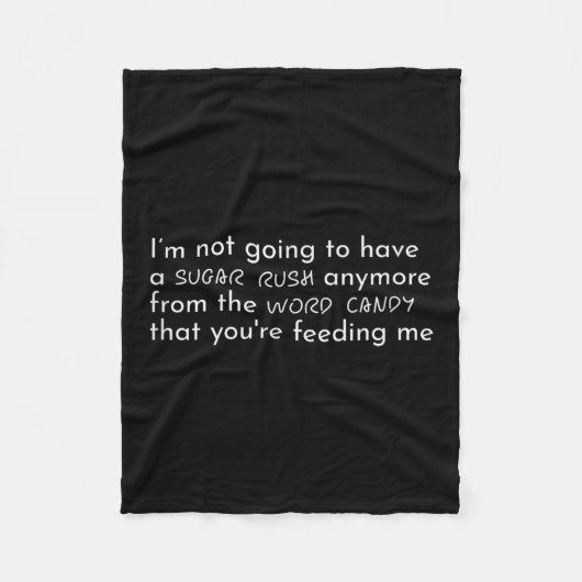 シュガーラッシュワードキャンディおもしろいアマヤ引用文アイランド値リスト フリースブランケット (正面)