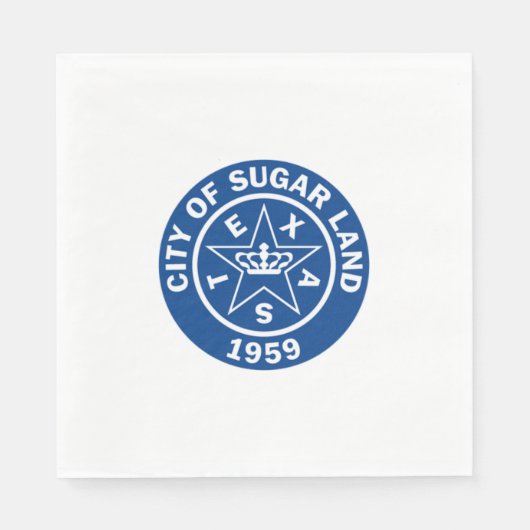 シュガーランドの封印(テキサス州) スタンダードランチョンナプキン (正面)