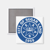 シュガーランドの封印(テキサス州) マグネット (正面/裏面)