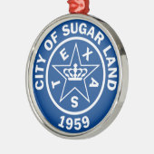 シュガーランドの封印(テキサス州) メタルオーナメント (左)