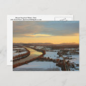 シュガーローフ山の冬の夕日 ポストカード (正面/裏面)