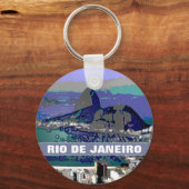 シュガーローフ岩～リオ・ブラジル キーホルダー (正面)
