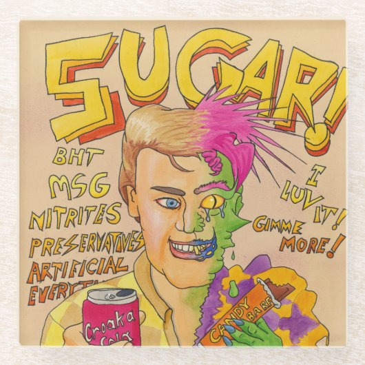 シュガー！ ガラスコースター (正面)