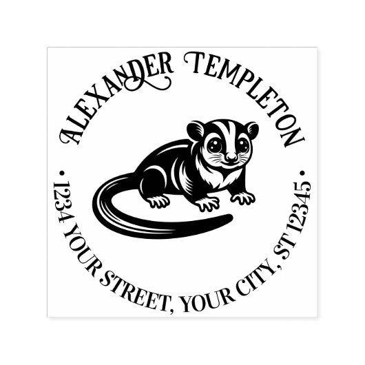 シュガー・グライダー・オーストラリア名差出人住所#1P セルフインキングスタンプ (デザイン)