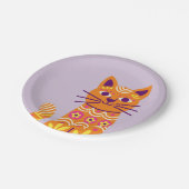 シュガー スカル 猫 デイ オブ ザ デッド 紙皿 (アングル)