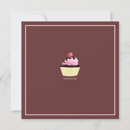 シュガー&スパイスイットアガールベビーシャワー招待状 招待状 (裏面)