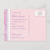 シュガー&スパイスガールベビーシャワー招待状 インビテーションポストカード (裏面)