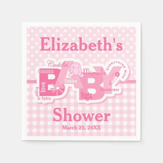 シュガー&スパイスバニー スタンダードカクテルナプキン (正面)