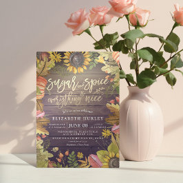 シュガー&スパイス&オールナイスオータムベビーシャワー 招待状