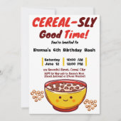 シュガー ラッシュとスイート サプライズ: シリアル パーティー 招待状 (正面)