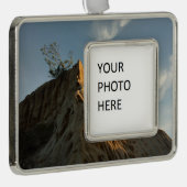 シュクラッグラートリーパインatサンセットカリフォルニアコースト シルバープレートフレームオーナメント (右)