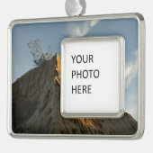 シュクラッグラートリーパインatサンセットカリフォルニアコースト シルバープレートフレームオーナメント (左)