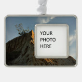 シュクラッグラートリーパインatサンセットカリフォルニアコースト シルバープレートフレームオーナメント (正面)