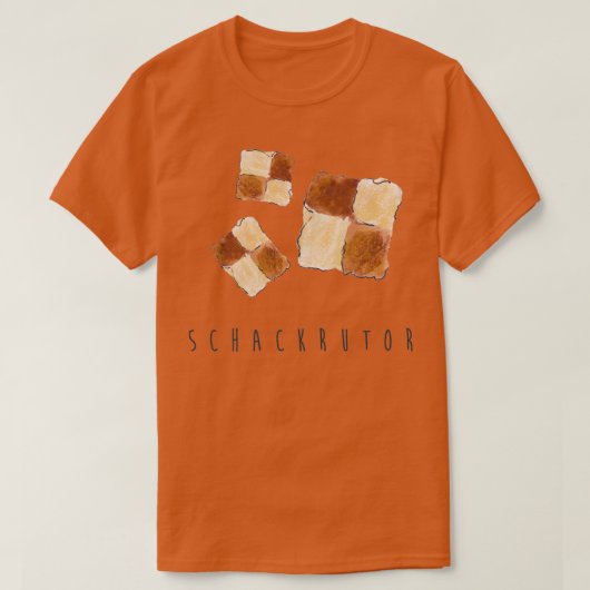 シュクルートチェスボードスウェーデンのfika fika cookie s tシャツ (デザイン正面)