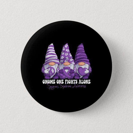 シュジョグレン症候群認識度月紫綬章 缶バッジ (正面)