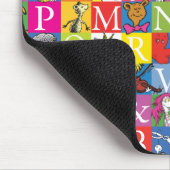 シュス博士のABCブロックカラフル文字パターン マウスパッド (コーナー)