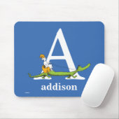 シュス博士のABC:文字A – 白 |名前の追加 マウスパッド (マウス)
