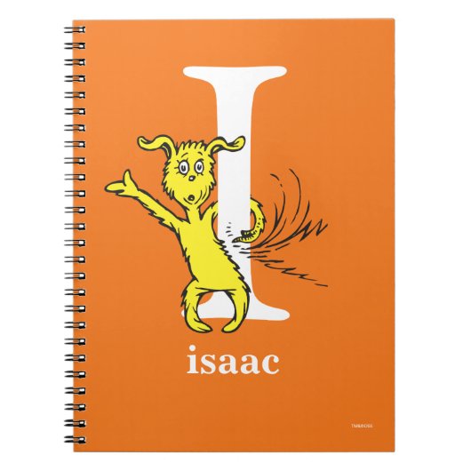 シュス博士のABC:文字I – 白 |名前の追加 ノートブック (正面)