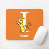 シュス博士のABC:文字I – 白 |名前の追加 マウスパッド (マウス)