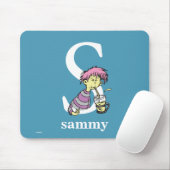 シュス博士のABC:文字S – 白 |名前の追加 マウスパッド (マウス)