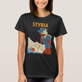 シュタイアーマルク オーストリア 山々 太陽 レトロ 旅行 Tシャツ