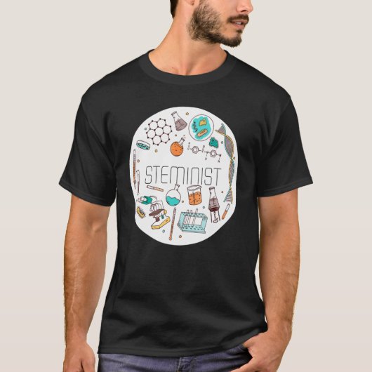 シュタイミニスト科学技術エンジニアリング数学ステム Tシャツ (正面)