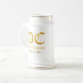 シュタインカイロプラクティックパーソナライズされた博士 ビールジョッキ (正面左)