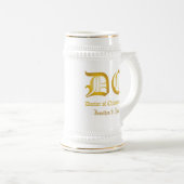 シュタインカイロプラクティックパーソナライズされた博士 ビールジョッキ (正面右)