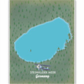 シュタインハーダー海 ドイツ 地図 シール (正面)