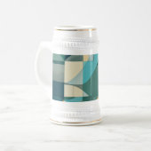 シュタイン22 oz – 最小限の幾何学模様 ビールジョッキ (正面左)
