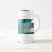 シュタイン22 oz – 最小限の幾何学模様 ビールジョッキ (正面右)