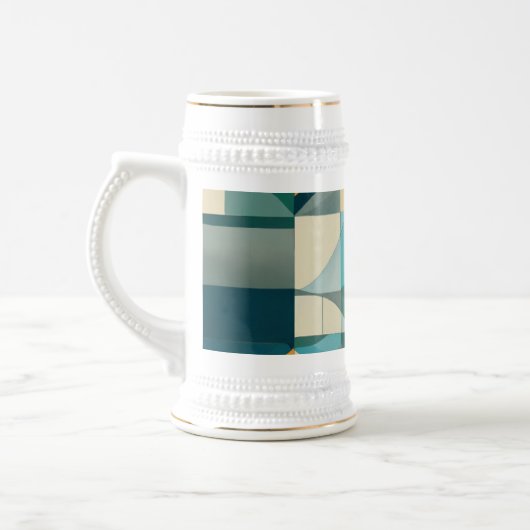 シュタイン22 oz – 最小限の幾何学模様 ビールジョッキ (左)