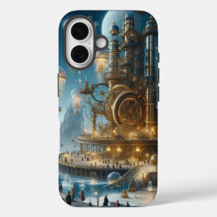 シュタムパンクの風俗的な古代都市クラゲ iPhone 16ケース